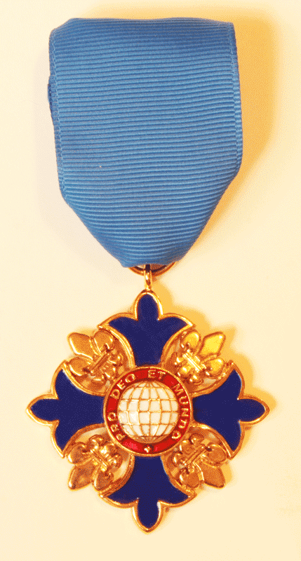 Society of St. Gabriel Medal and Ribbon Drape